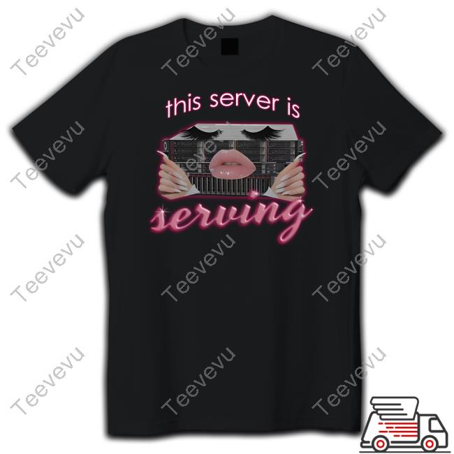 Official This Server Is Serving Sweatshirt Snazzy Seagull Merch