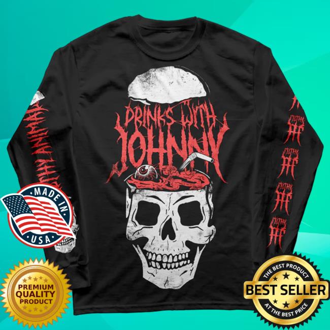 Official Avenged Sevenfold Merch Store Drinks With Johnny Skull Sipper L/S Tee Avengedsevenfold Shop