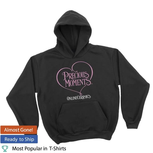 Online Ceramics Merch Precious Moments Heart Logo Off Black Sweatshirt