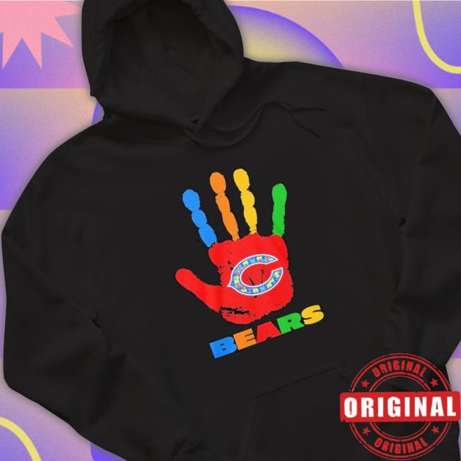 Chicago Bears Hand Autism 2023 T-Shirt Chicago Bears Hand Autism 2023 Hoodie