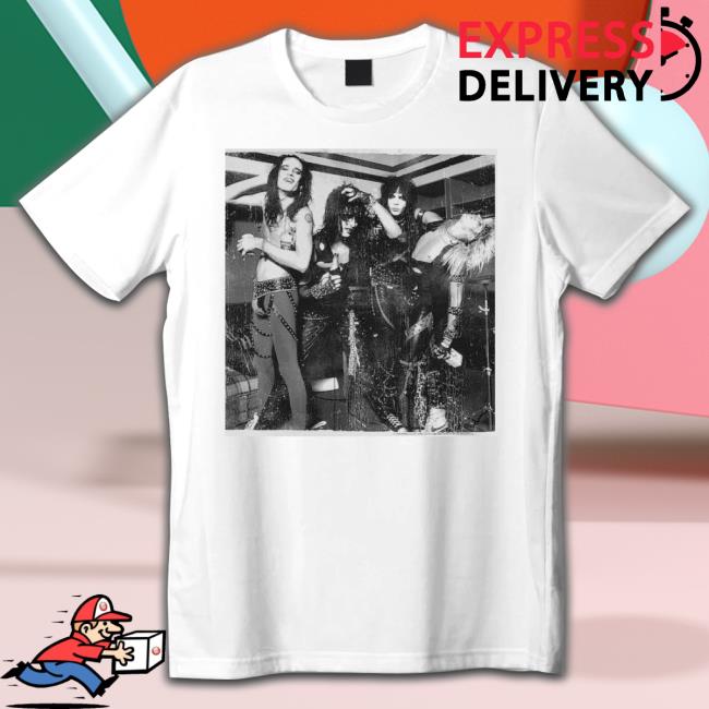 Black And White Photo Motley Crue shirt