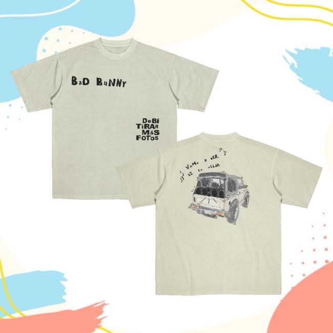 Bad Bunny Official Merch Debi Tirar Mas Fotos Vamos A Ver Si Es Velda Long Sleeve T Shirt
