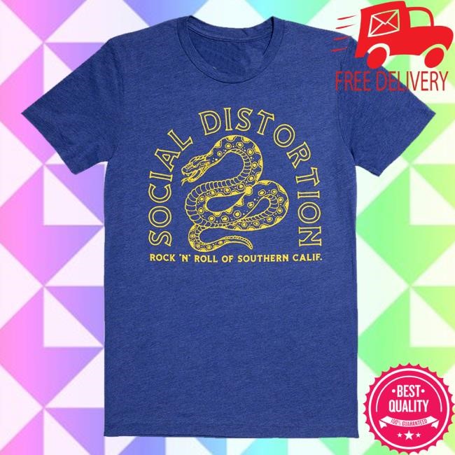 Official Social Distortion Store Merch Gold Snake Logo Tee