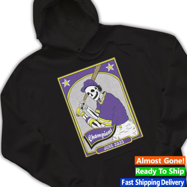Official Lsu Tigers Skeleton Champions June 2023 Baseball Card Shirt