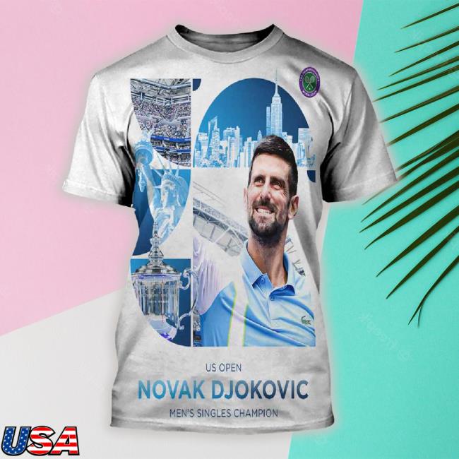 Us Open Novak Djokovic Men’S Singles Champion Wimbledon 2023 3D Tee Shirt