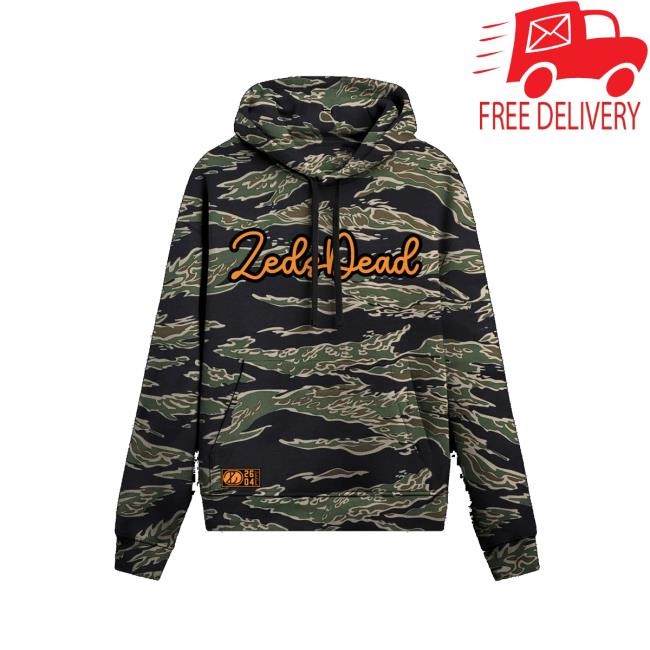 Zedsdead Store Zeds Dead - Eazy Tiger Premium Heavyweight Camo Sweatshirt