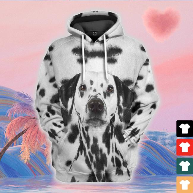 Dalmatian Dog Front And Back All Over Print Long Sleeve Tee For Dog Lovers
