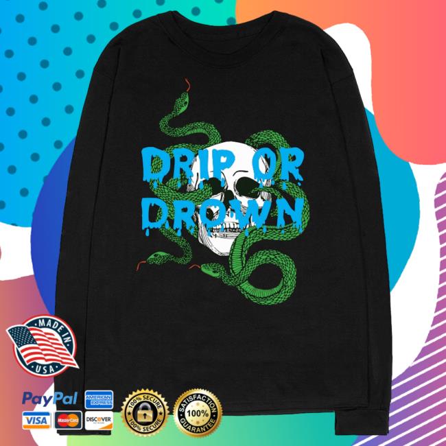 Official Gunna Merch Store Gunna 3 Headed Snake Long Sleeve Shirts (Black)