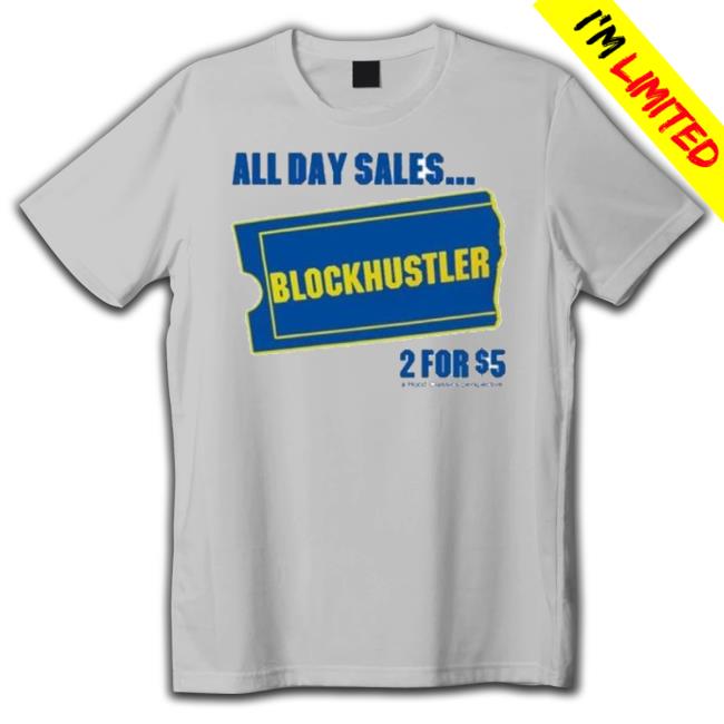Original All Day Sales Blockbuster 2 For $5 White Hoodie Sweatshirt
