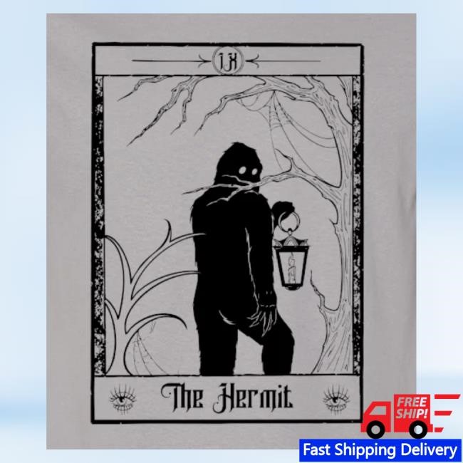 Official Silky Screens Merch Cryptid Tarot The Hermit Bigfoot Unisex Sweatshirt