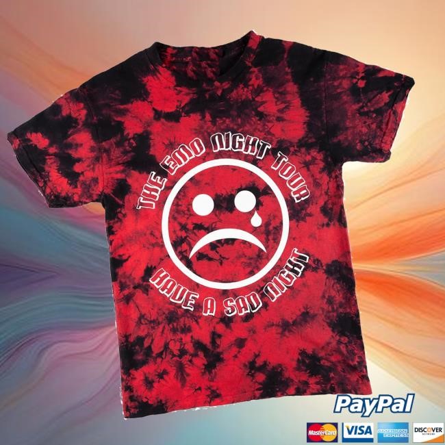 Trending Emo Night Tour Merch Store Tie Dye Shirt