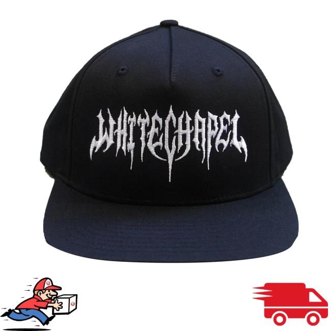 Whitechapel Merch Gothic Logo Black Snapback Hat
