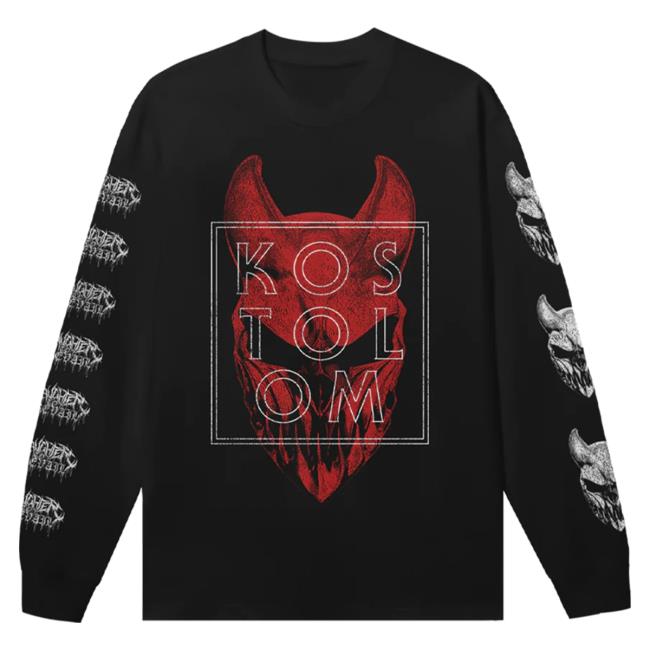 Sumerian Records Slaughter To Prevail Merch Store Kostolom Mask Long Sleeve Tee Shirt