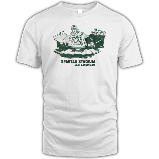 Official Nudge Printing Spartan Stadium Football Gruff Sparty Limited Run T-Shirt