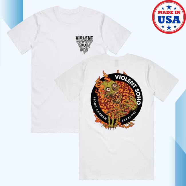 Official 24Hundred Violent Soho Hungry Ghost Anniversary Shirt 2023 White 24 Hundred