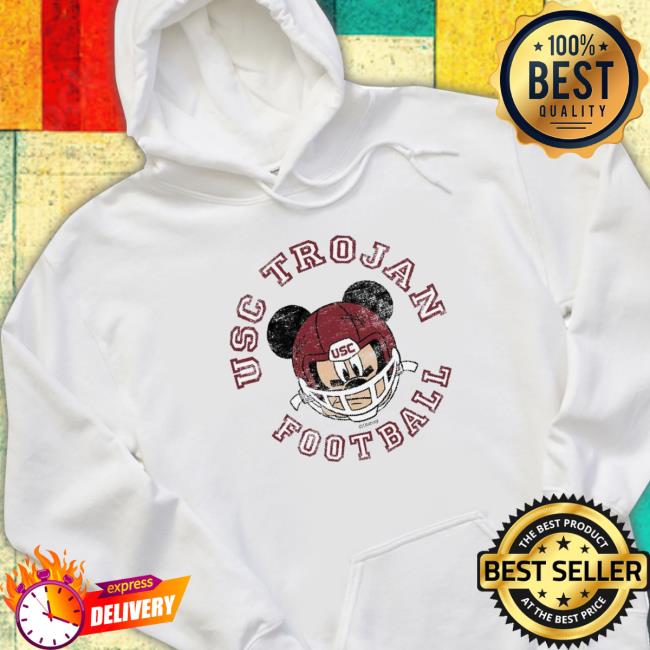 Usc Trojans Men’S Disney Slot Cross Mickey Dyed Ringspun Long Sleeve Shirt
