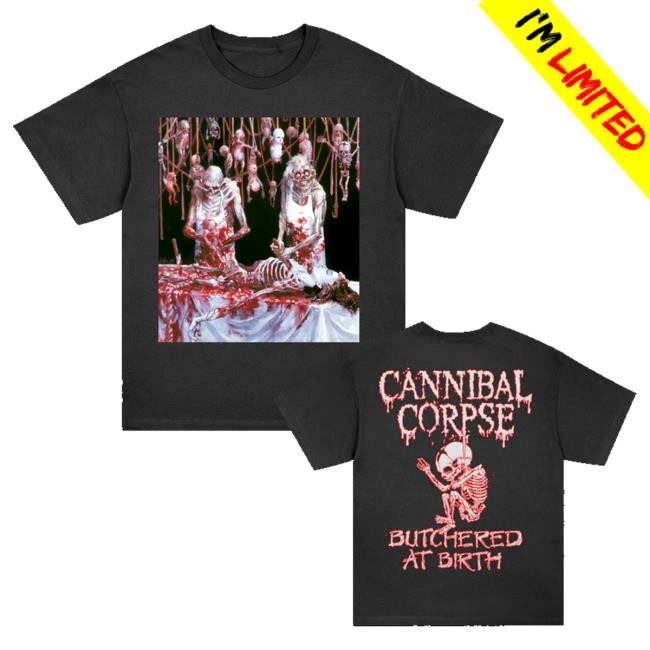 Cannibal Corpse Store Merch Butchered At Birth Poster Tee Shirt