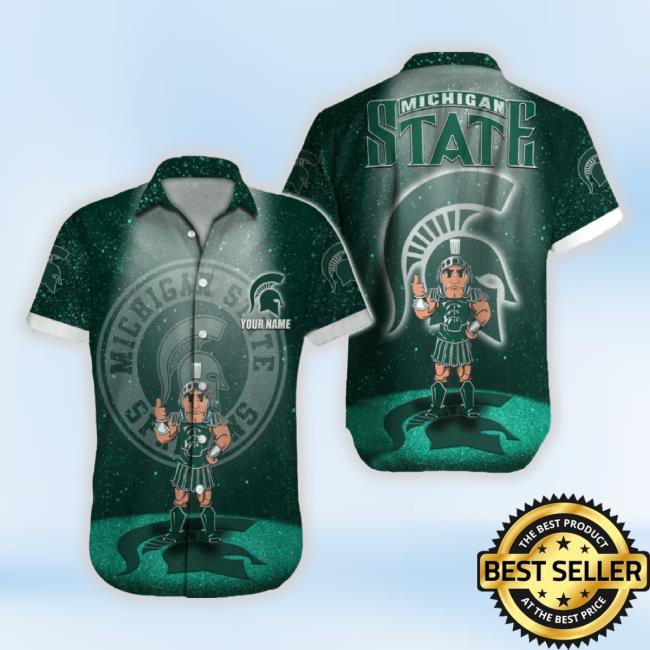 Trending Michigan State Spartans Ncaa Custom Name 3D Hawaiian Sweatshirt Summer Funny Color For Men And Women