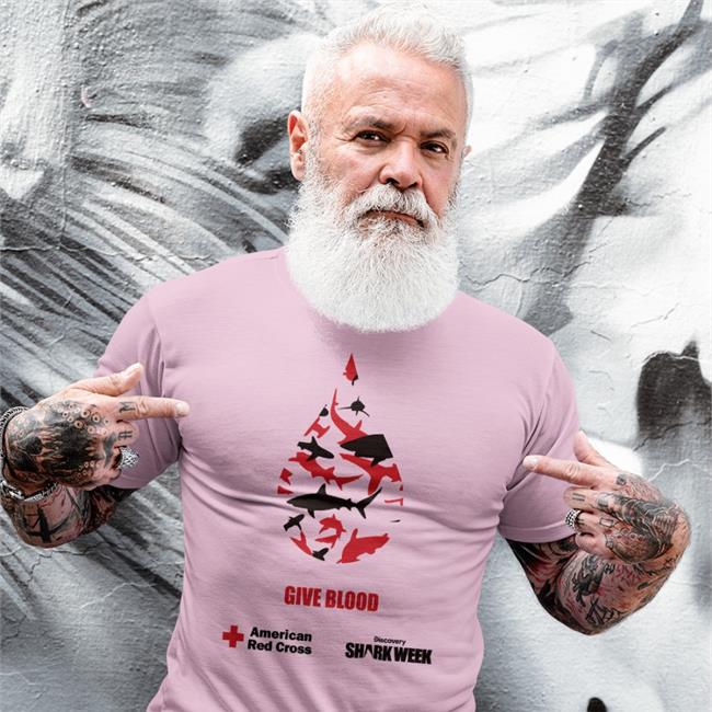 Give Blood American Red Cross Shark Week Shirts