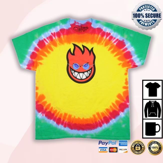 Official Spitfire All You Need Is Fire Tie Dye Tee Shirt