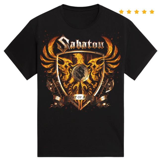 Official Sabaton Merch Store Sabaton Coat Of Arms Shirt Sabaton Shop