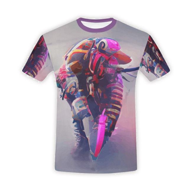 Men's Conceptual Art Future Robot Short Hoodie Sweatshirt