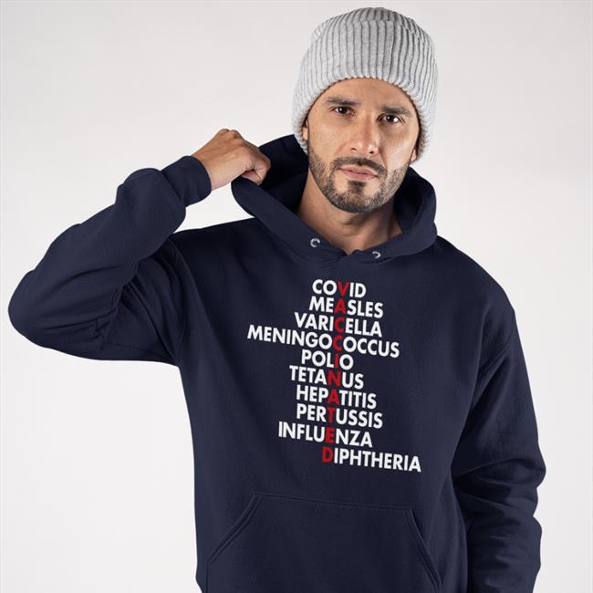Vaccinated Covid Measles Varicella Meningococcus Polio Sweatshirt Nursekelsey