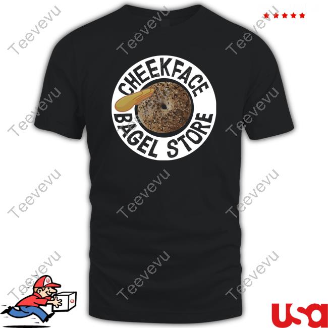 Official Cheekface Bagel Store Funny Shirt