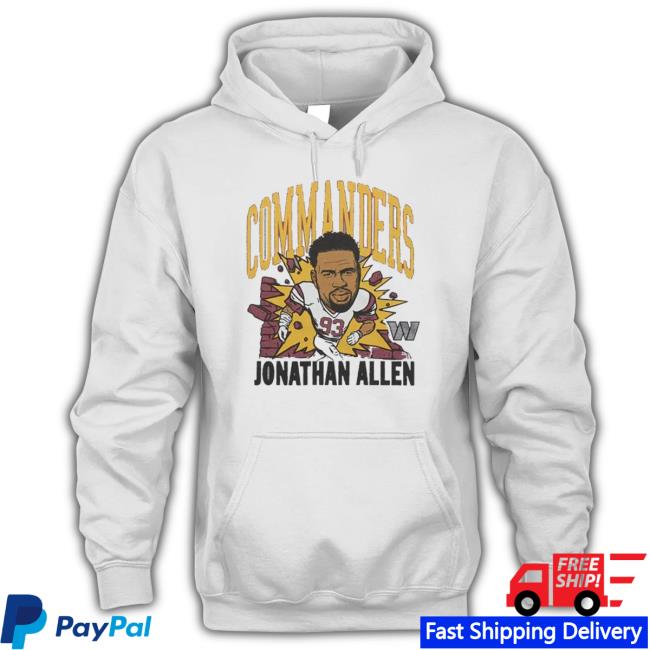 Washington Commanders Jonathan Allen Caricature Hoodie Washington Commanders Jonathan Allen Caricature T- shirt
