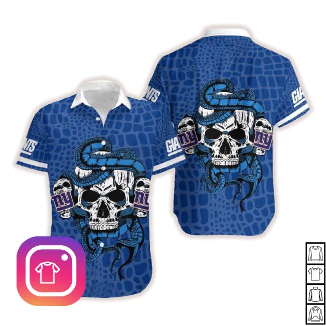New York Giants Snake And Skull Octopus Hawaiian Sweater Gift Halloween