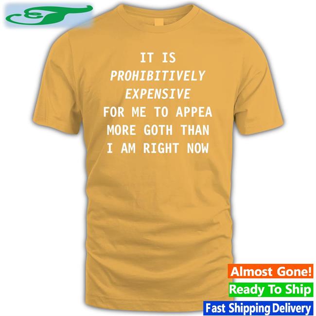 It Is Prohibitively Expensive For Me To Appear More Goth Than I Am Right Now Hoodie