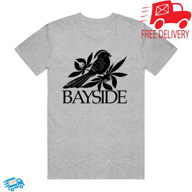 Trending Bayside Merch Store Stacked Logo Athletic Grey Shirt Bayside Shop