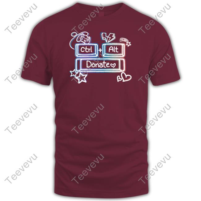 Ctrl Alt Donate Team T-Shirt,Hoodie,Sweatshirt Meg Kaylee Wearing Ctrl Alt Donate Team Long Sleeve T Shirt