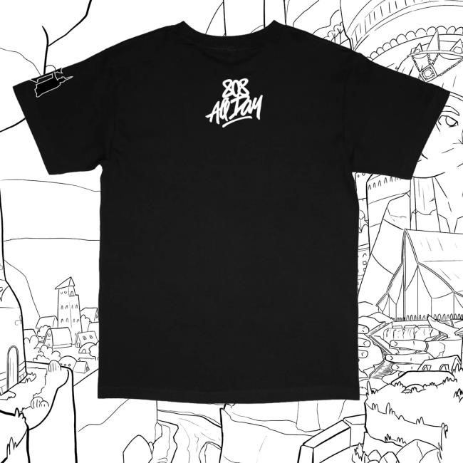 808Allday Merch Shop 808Allday Black Blocks Stack Classic Shirt