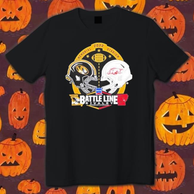 2022 Memorial Stadium Battle Line Rivalry Missouri And Arkansas Tee Shirt