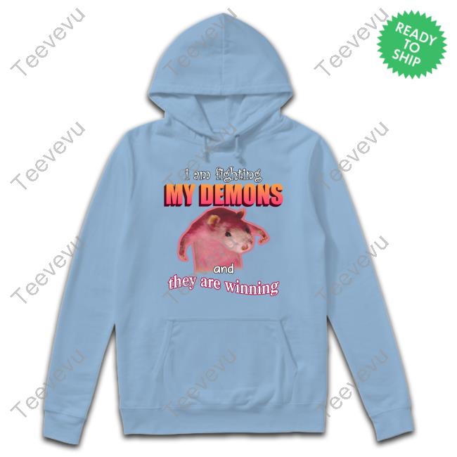 Snazzy Seagull I'm Fighting My Demons And They Are Winning Rat Long Sleeve