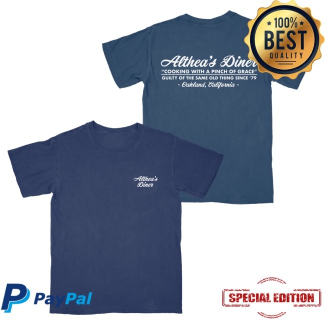 Trending This Old Engine Merch Althea's Diner T-Shirt, Hoodie, Tank Top, Sweater And Long Sleeve T-Shirt