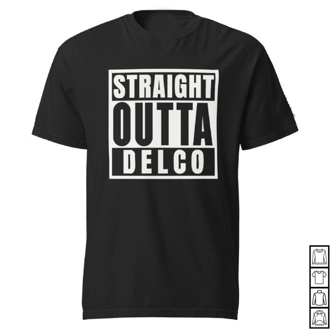Trending Phillygoat Merch Straight Outta Delco Comfort Colors Hoodie