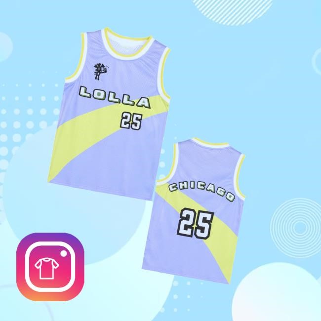 Lollapalooza Merch Store Shop 2025 Lolla Basketball Jersey