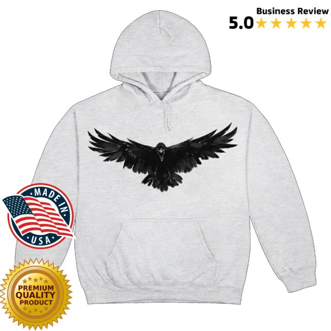 Official Gunna Merch Store Crow Hoodied Sweatshirt