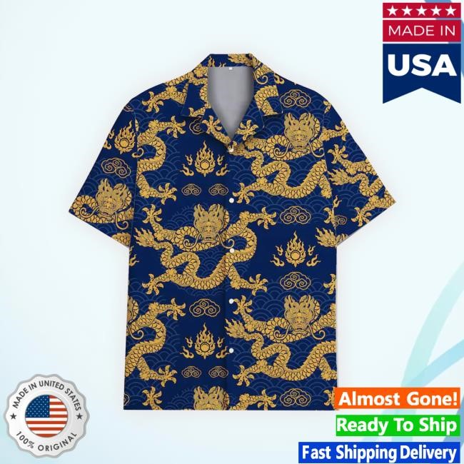 Official Hawaiian Dragon Shirts For Men Women, Summer Beach Aloha Casual Button Down Short Sleeve Mens Hawaiian T-Shirt