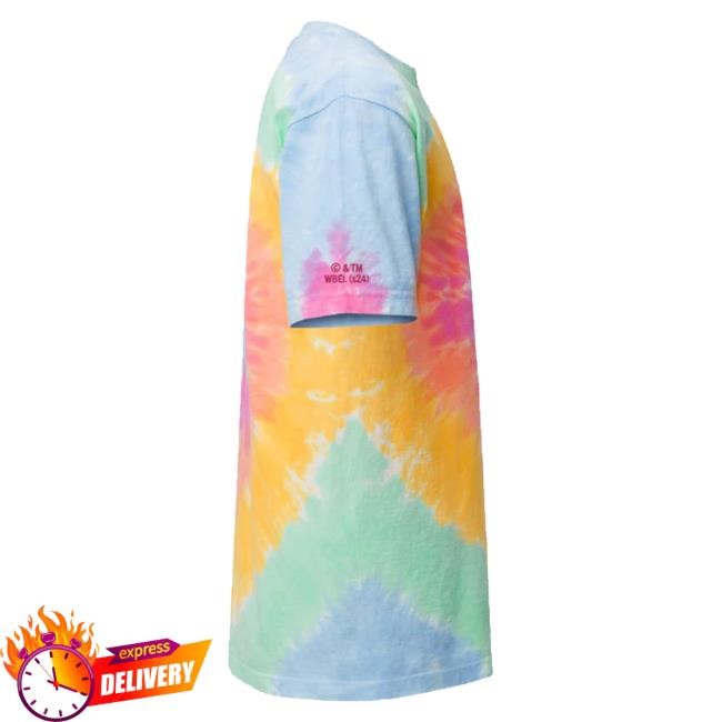 Wbshop Merch Gilmore Girls Luke's Diner Embroidered Oversized Tie-Dye Tee Shirt
