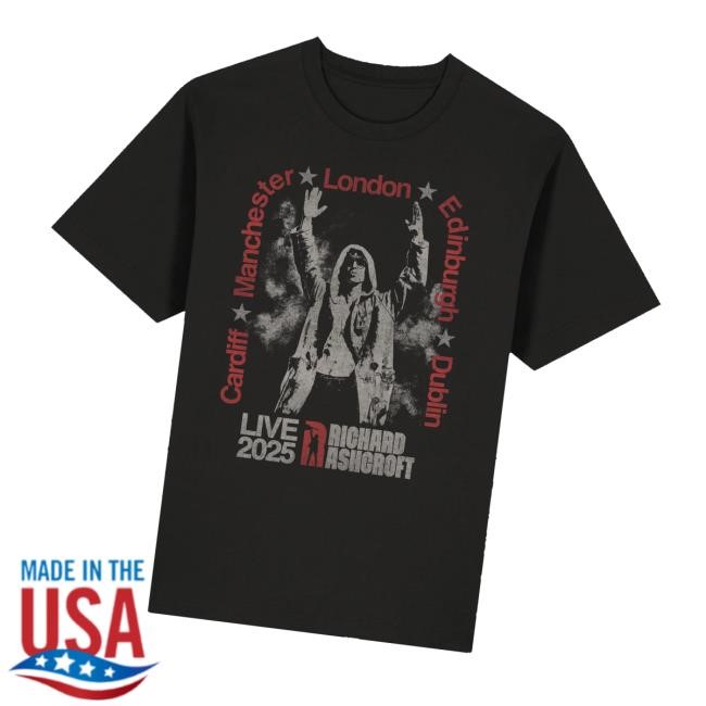 Richard Ashcroft Merch Store Shop Ra Live 2025 Cities Black Tour Sweater Richard Ashcroft Merch Store Shop Ra Live 2025 Cities Black Tour Hoodie Sweatshirt