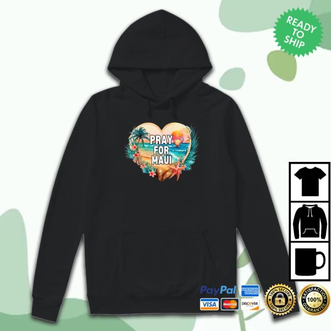 Pray For Maui Pray For Hawaii Wildfire Support Heart Long Sleeve T Shirt