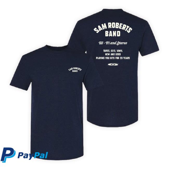 Official Sam Roberts Band Merch Store Hifi And Stereo Navy Long Sleeve Tee Samrobertsband Shop