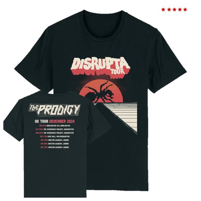 The Prodigy Merch Shop Store Official Disrupta Tour Hoodie Sweatshirt