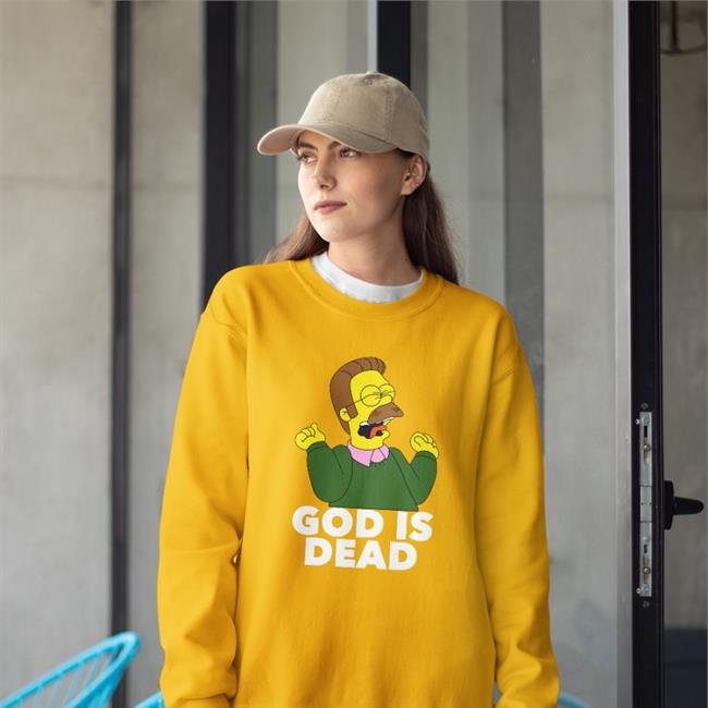 The Simpsons Ned Flanders God Is Dead Hoodie