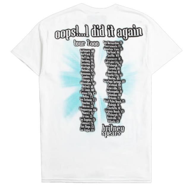 Official Britney Spears Merch Store Shop Oops Tour Anniversary White Classic Shirt Official Britney Spears Merch Store Shop Oops Tour Anniversary White New Shirt
