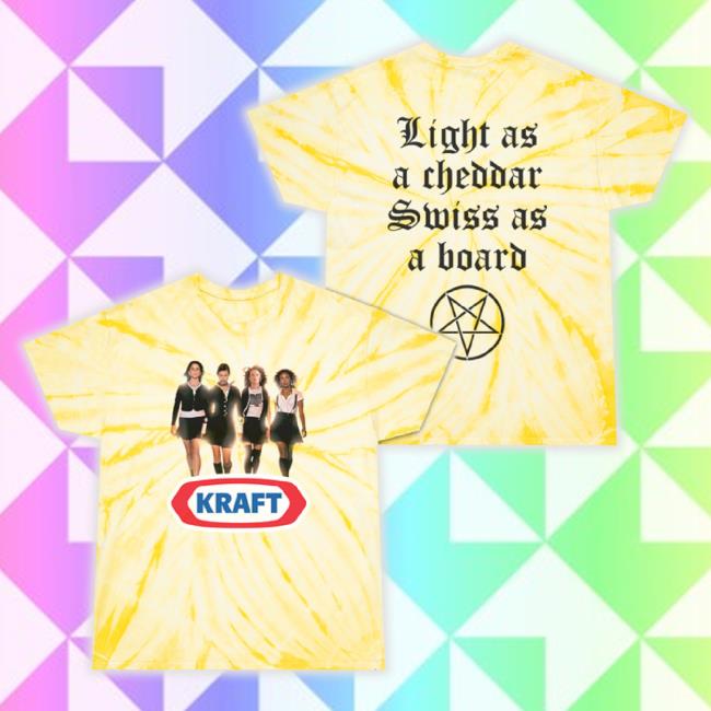 The Kraft Light A Cheddar Swiss As A Board Tie Dye Long Sleeve Tee