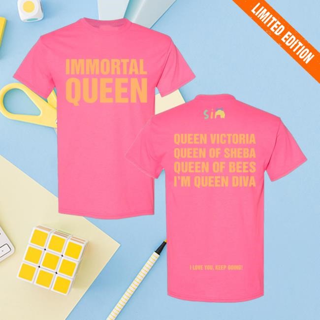 Sia Official Store Immortal Queen Pink Shirt Sia Music